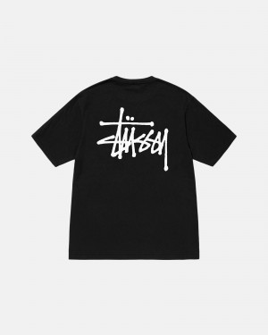 Stussy Basic Pigment Dyed T Paidat Mustat | 57123-KZFA