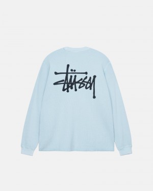 Stussy Basic Stock Ls Thermal Neulepuserot Vaaleansininen | 14237-WGRN