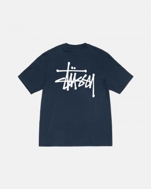 Stussy Basic T Paidat Laivastonsininen | 92106-YMVQ