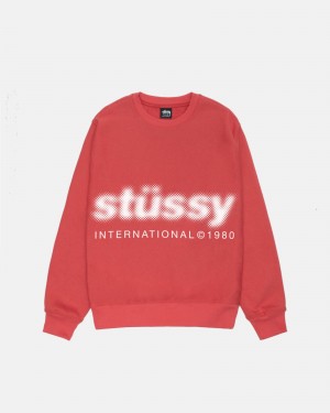 Stussy Blur Crew Puserot Pinkki | 95081-TVLG