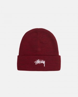 Stussy Cuff Beanie Stock Hatut Punainen | 56129-GBIZ