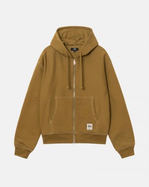 Stussy Double Face Label Zip Huppari Oliivinvihreä | 86243-FARM