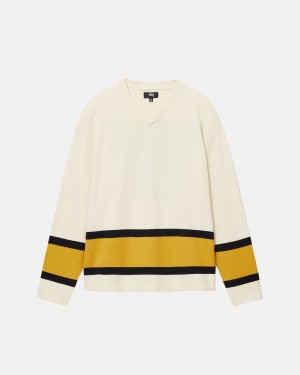 Stussy Hockey Neulepuserot Beige | 84570-GJTF