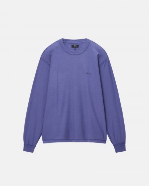 Stussy Lazy Ls T Paidat Syvä Sininen | 80246-AZJN