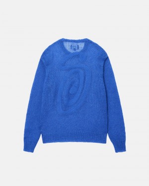 Stussy S Loose Knit Neulepuserot Sininen | 84065-BRDA