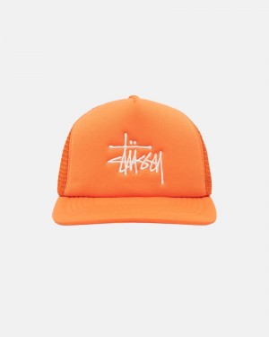 Stussy Trucker Big Basic Snapback Hatut Oranssi | 41568-CBMU