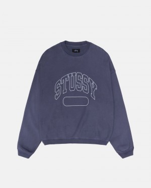 Stussy Varsity Oversized Crew Puserot Sininen | 27053-SYBU