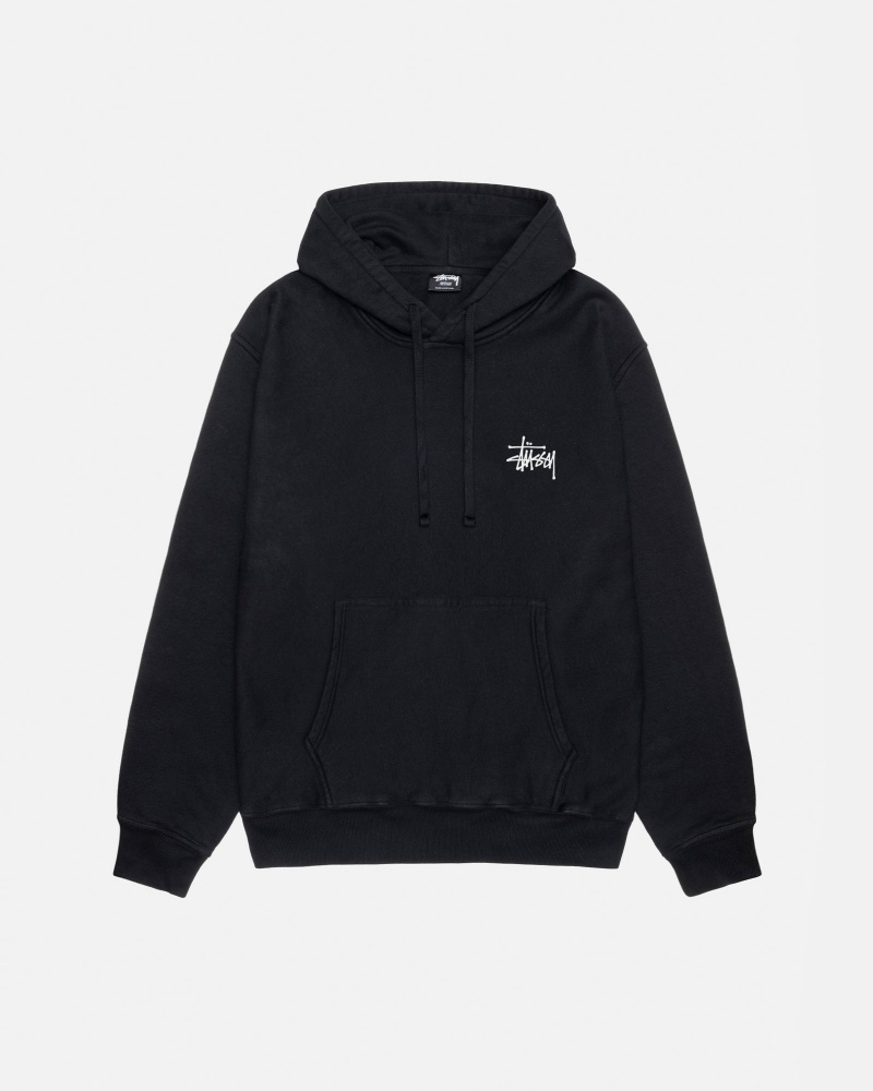 Stussy Basic Pigment Dyed Huppari Mustat | 03781-EPDN