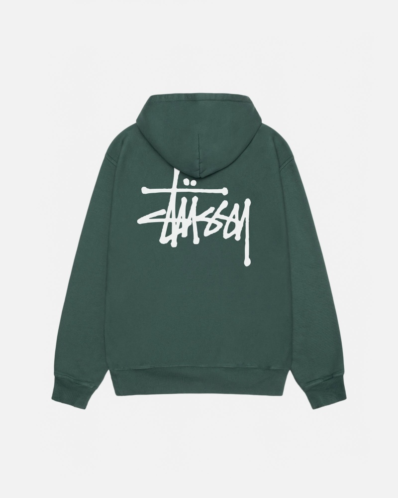 Stussy Basic Pigment Dyed Huppari Vihreä | 89521-KEYQ