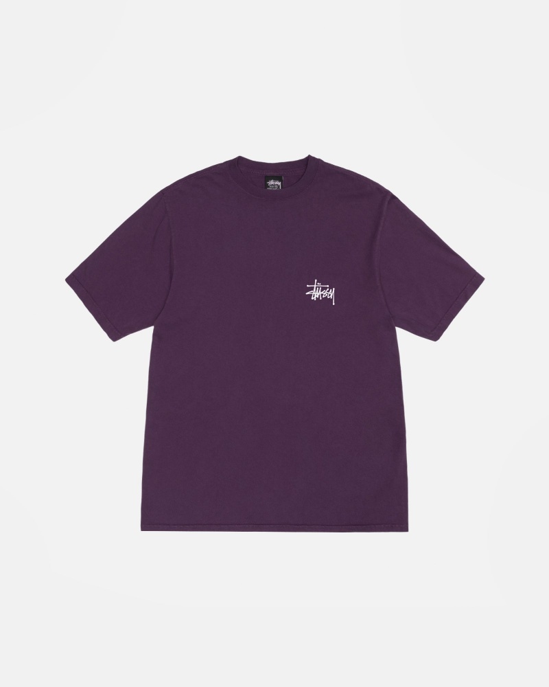 Stussy Basic Pigment Dyed T Paidat Violetit | 13768-QOML