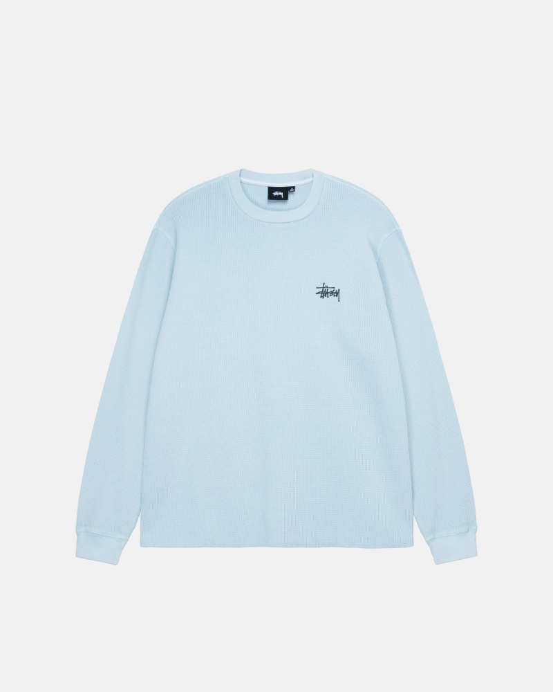 Stussy Basic Stock Ls Thermal Neulepuserot Vaaleansininen | 14237-WGRN