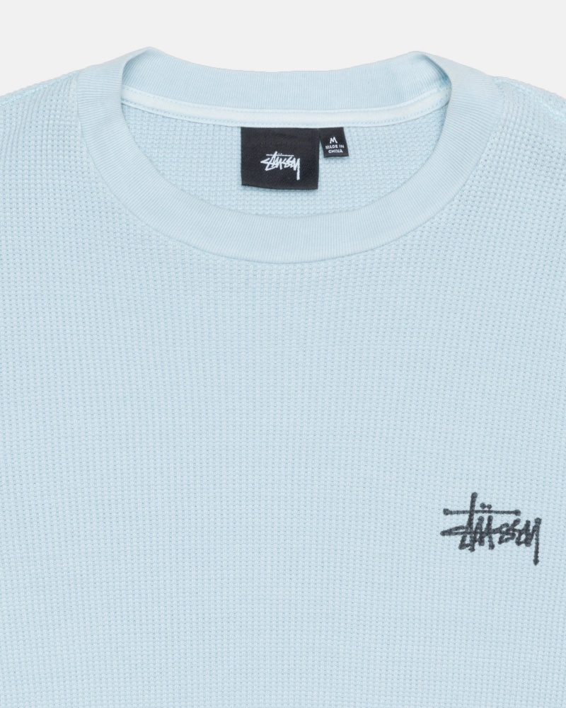 Stussy Basic Stock Ls Thermal Neulepuserot Vaaleansininen | 14237-WGRN