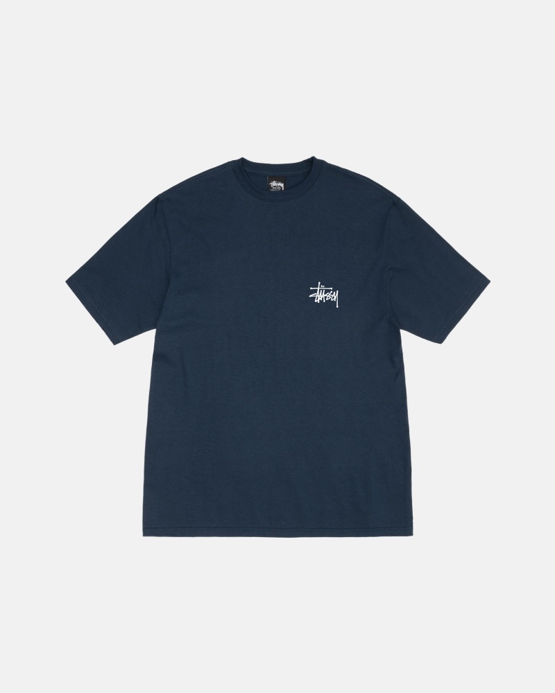 Stussy Basic T Paidat Laivastonsininen | 92106-YMVQ