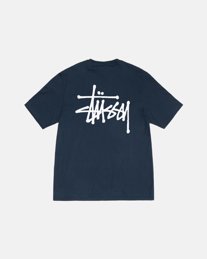 Stussy Basic T Paidat Laivastonsininen | 92106-YMVQ