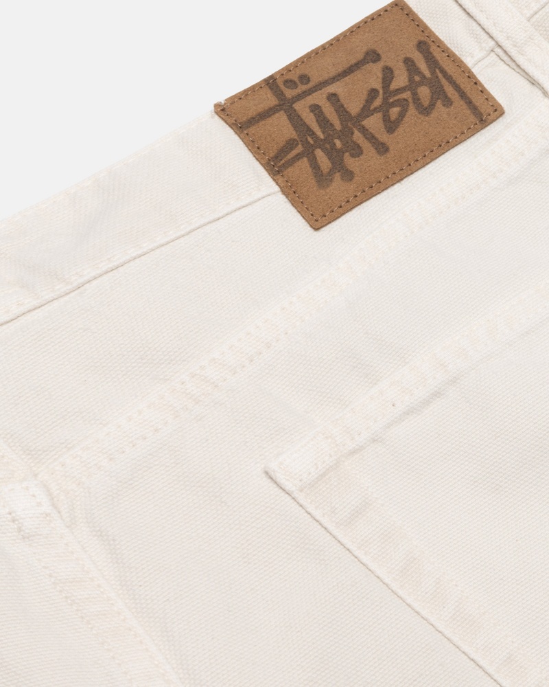 Stussy Big Ol' Washed Canvas Farkut Beige | 01748-JWED