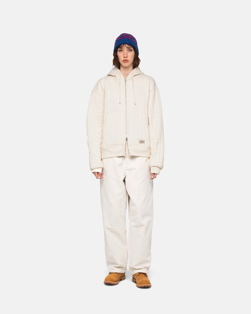 Stussy Big Ol' Washed Canvas Farkut Beige | 01748-JWED