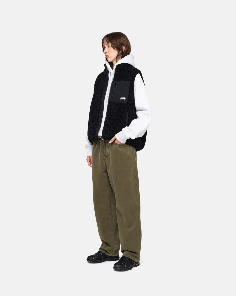 Stussy Big Ol' Washed Canvas Farkut Oliivinvihreä | 97084-UEVK