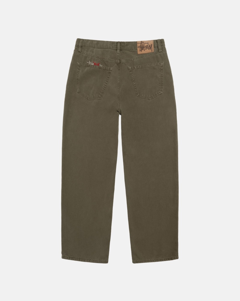 Stussy Big Ol' Washed Canvas Farkut Oliivinvihreä | 97084-UEVK