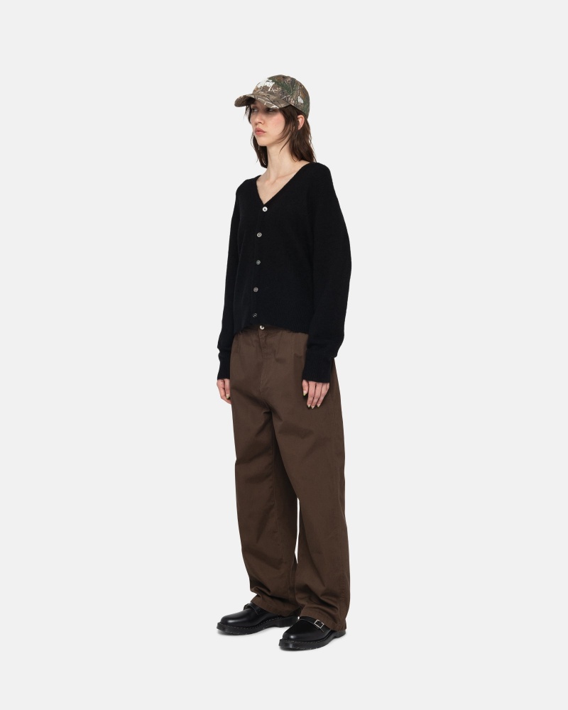 Stussy Brushed Neuletakki Mustat | 16057-AUOR