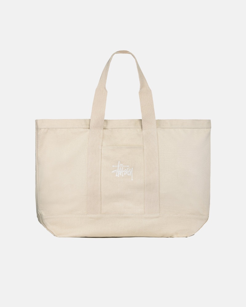 Stussy Canvas Extra Large Kangaskassit Beige | 05628-EMLV