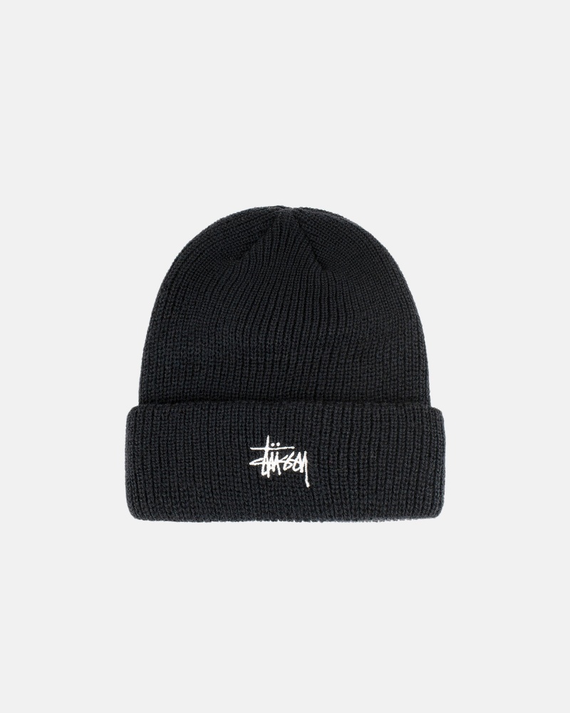 Stussy Cuff Beanie Basic Hatut Mustat | 86152-DUWB