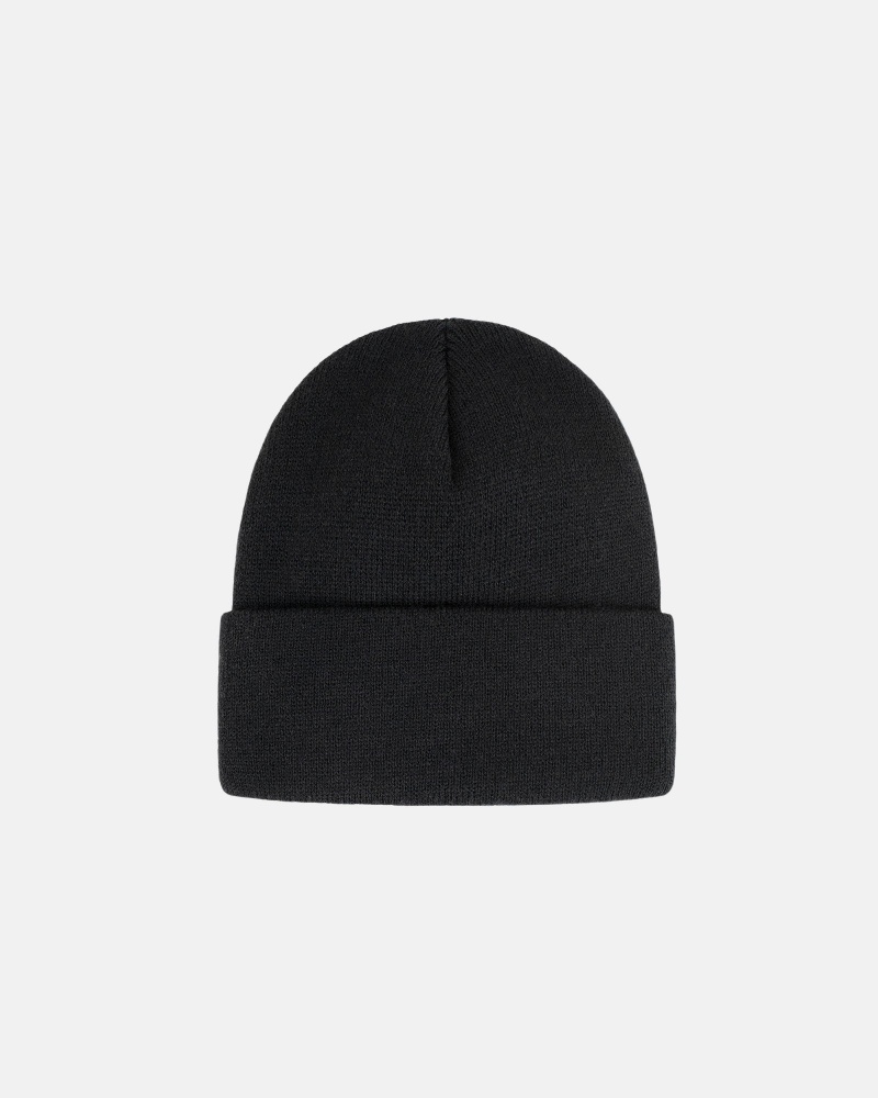 Stussy Cuff Beanie Stock Hatut Mustat | 65109-CDTA