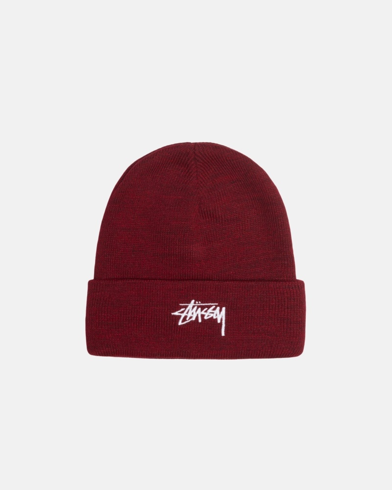 Stussy Cuff Beanie Stock Hatut Punainen | 56129-GBIZ