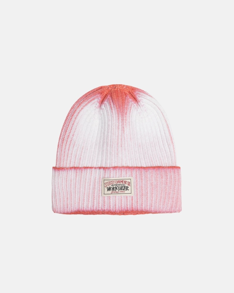 Stussy Cuff Beanie Workgear Spray Hatut Oranssi | 83605-GITW