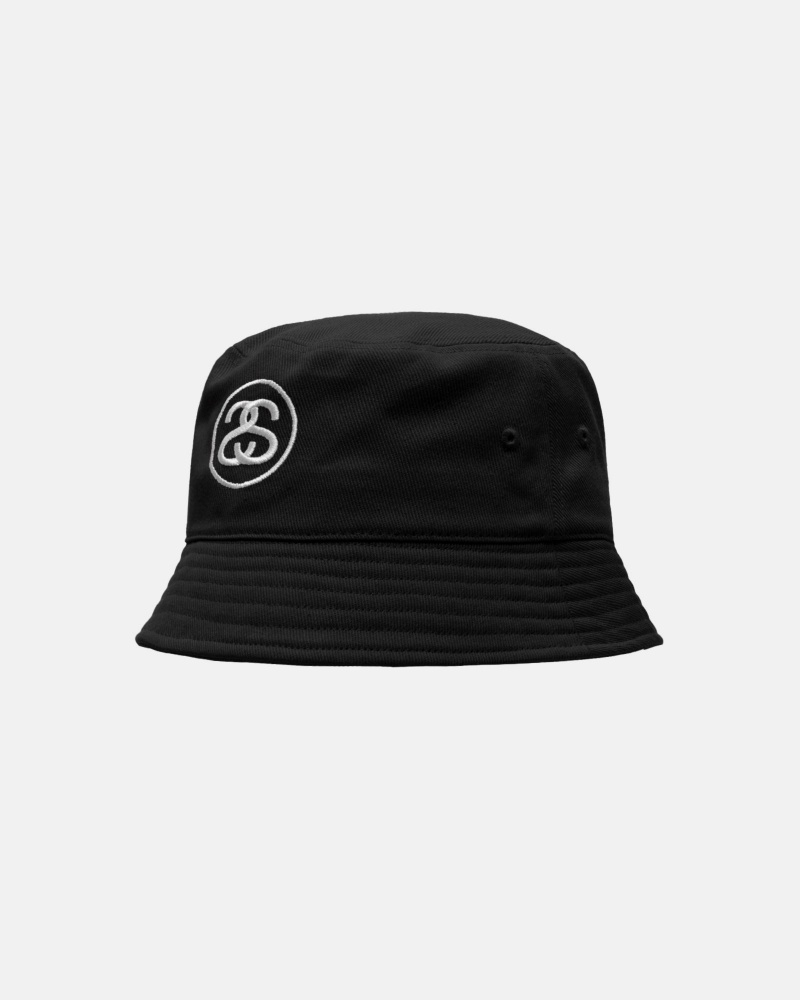 Stussy Deep Bucket Ss Link Hatut Mustat | 60538-YXNQ