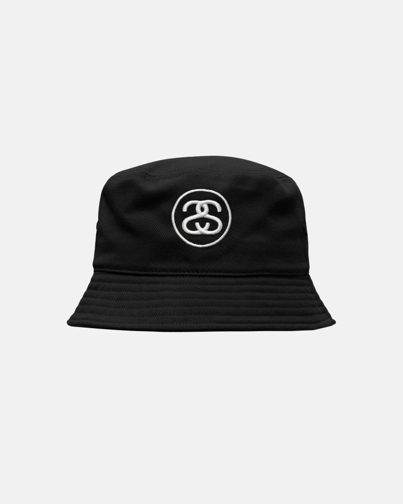 Stussy Deep Bucket Ss Link Hatut Mustat | 60538-YXNQ