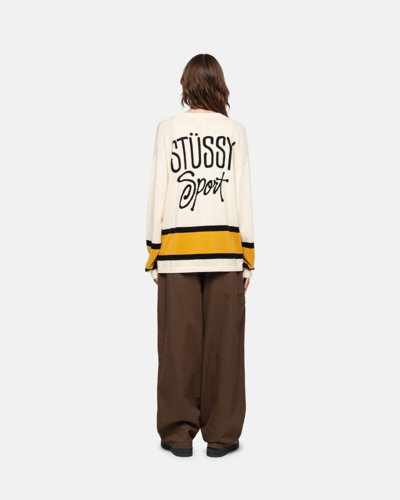 Stussy Hockey Neulepuserot Beige | 84570-GJTF