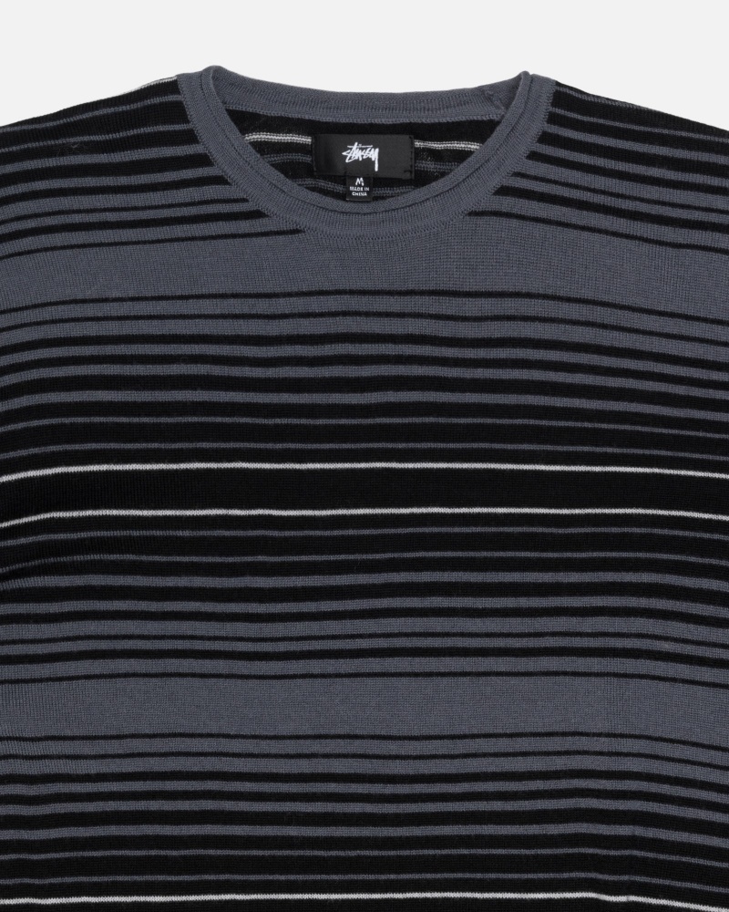 Stussy Horizontal Stripe Neulepuserot Harmaat | 17239-OPNL