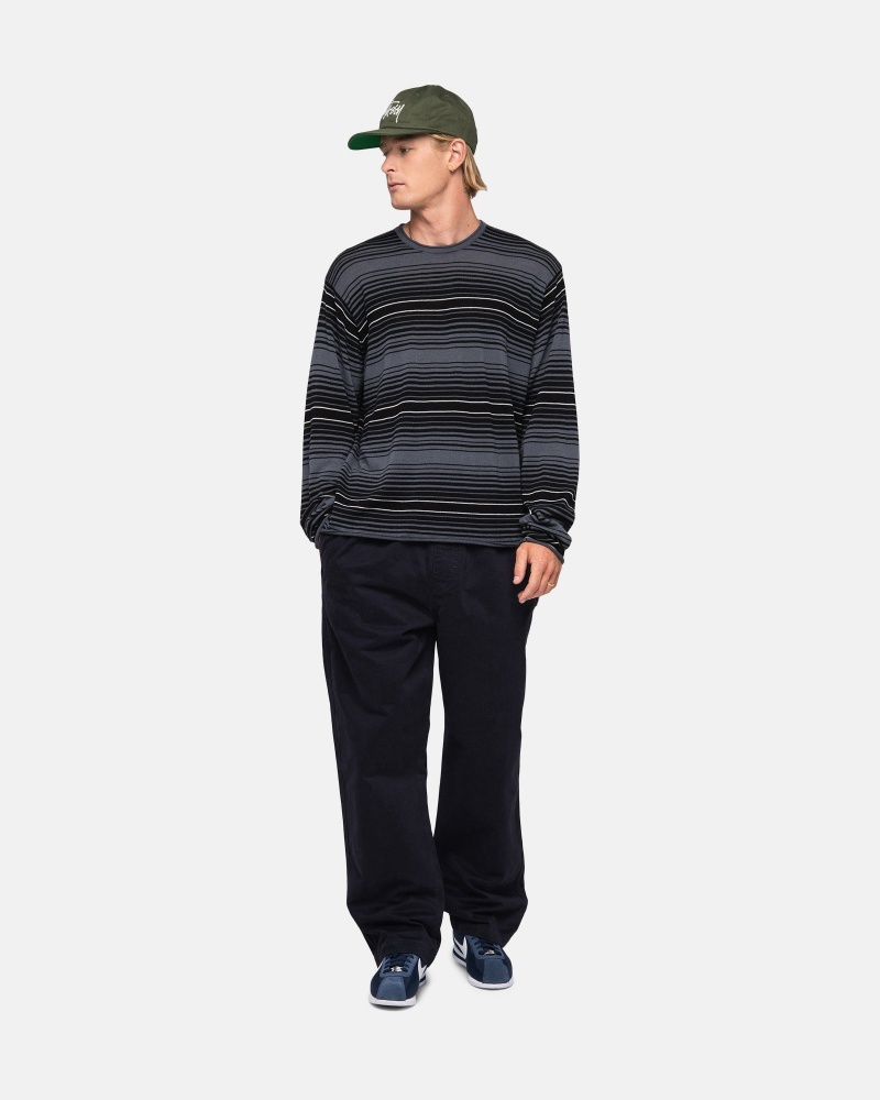 Stussy Horizontal Stripe Neulepuserot Harmaat | 17239-OPNL