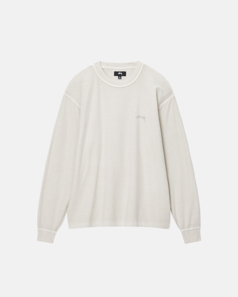 Stussy Lazy Ls T Paidat Beige | 98215-FSAP