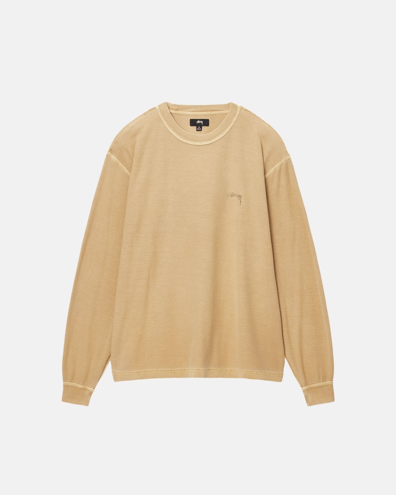 Stussy Lazy Ls T Paidat Kultaiset | 32061-QNZF