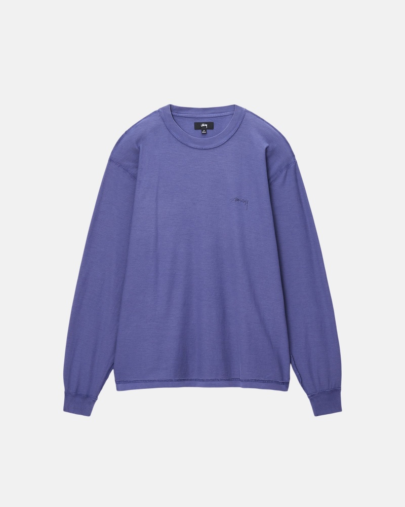 Stussy Lazy Ls T Paidat Syvä Sininen | 80246-AZJN