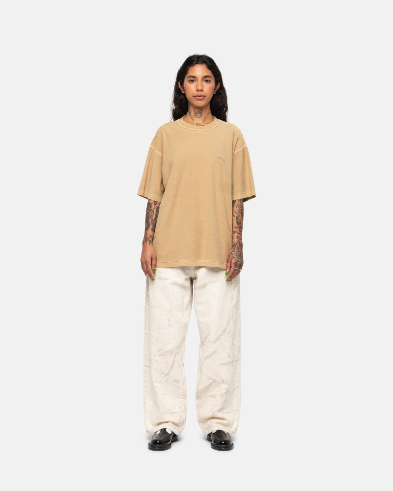 Stussy Lazy T Paidat Kultaiset | 54093-SATX