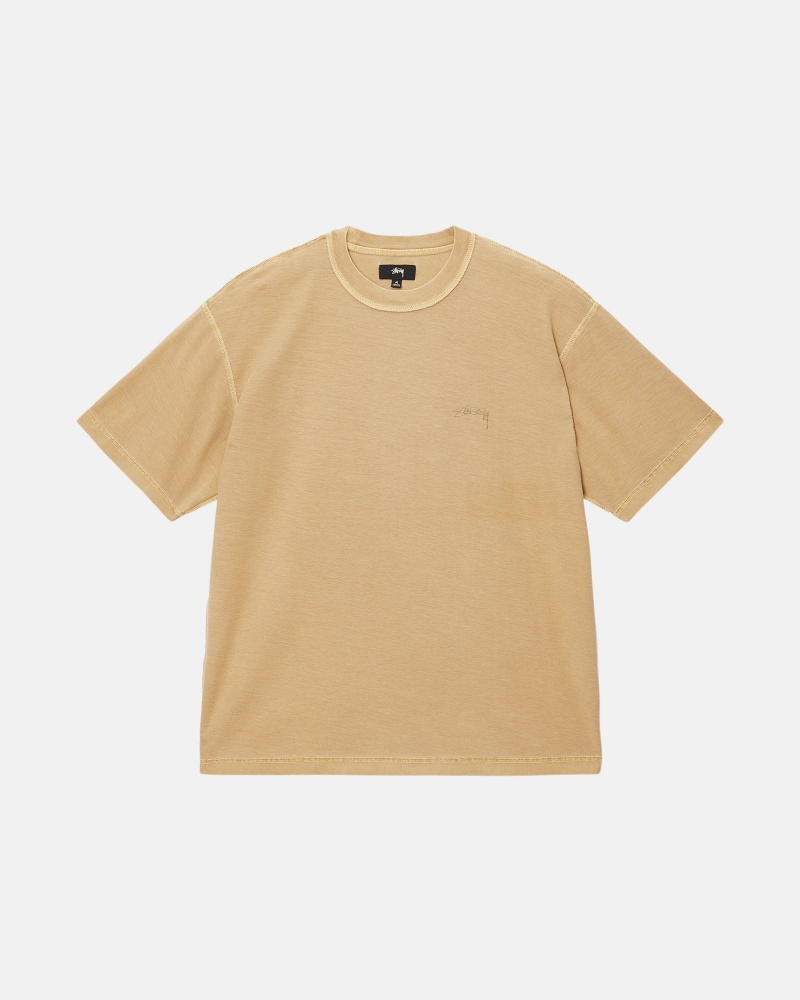 Stussy Lazy T Paidat Kultaiset | 54093-SATX