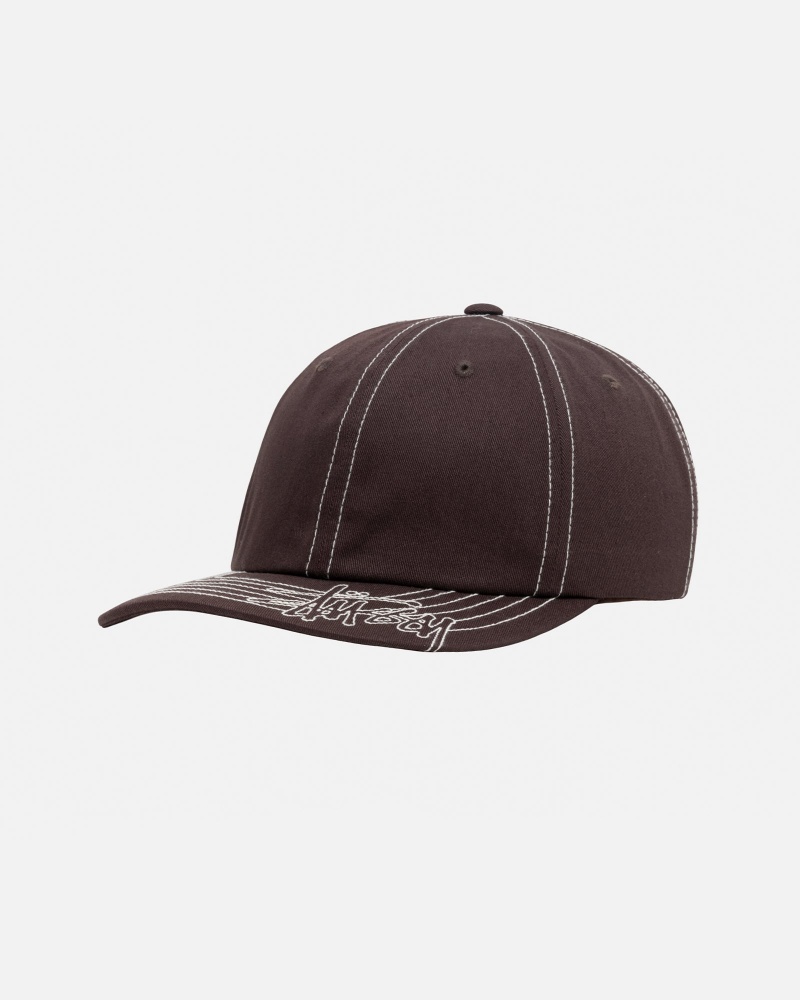 Stussy Low Pro Basic Stitch Strapback Hatut Ruskea | 26540-QHWY