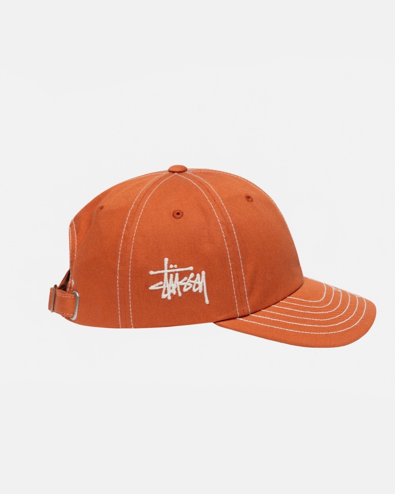 Stussy Low Pro Basic Stitch Strapback Hatut Oranssi | 29857-ZXTA