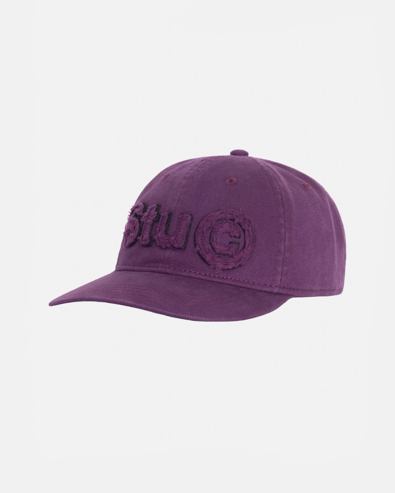 Stussy Low Pro Copyright Applique Strapback Hatut Violetit | 94385-IGCR