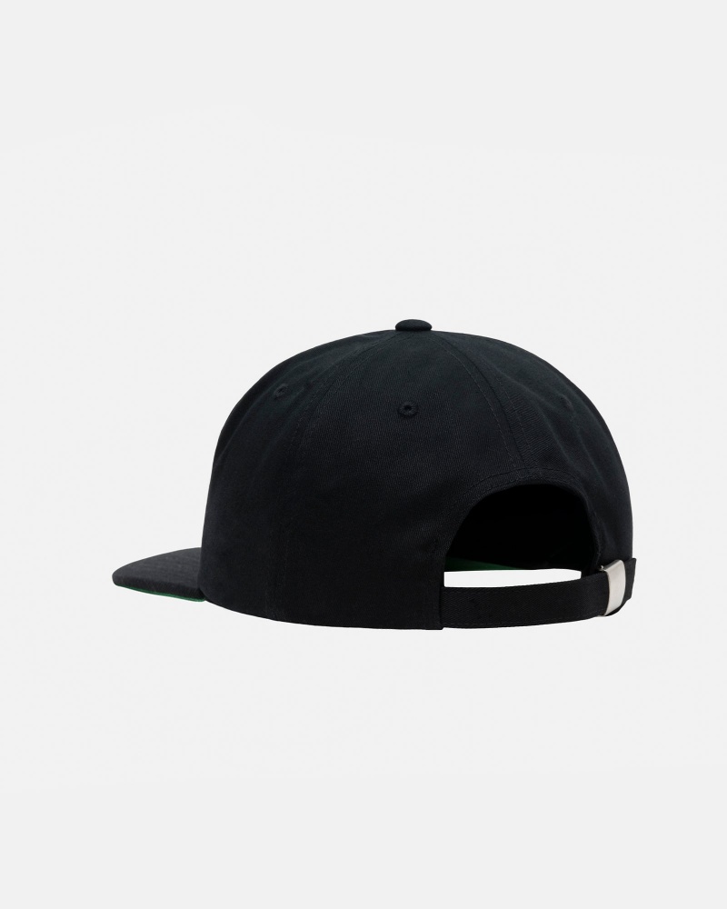 Stussy Mid-Depth Basic Star Strapback Hatut Mustat | 34879-EGHT