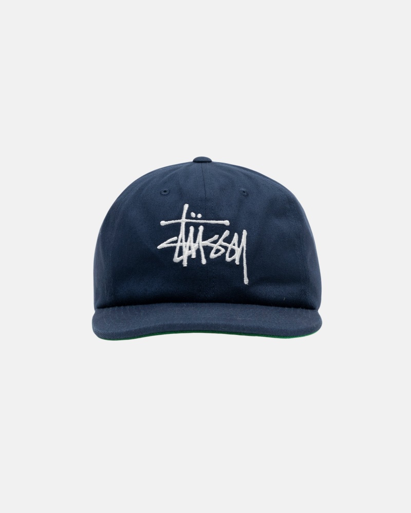 Stussy Mid-Depth Basic Strapback Hatut Laivastonsininen | 25701-DTJK