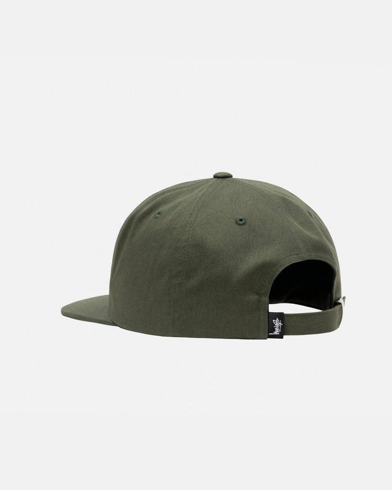 Stussy Mid-Depth Basic Strapback Hatut Oliivinvihreä | 29615-MRXN