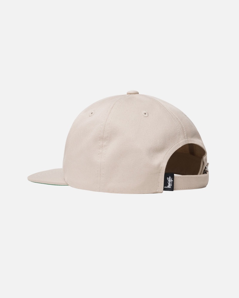 Stussy Mid-Depth Stu Arch Strapback Hatut Khaki | 36921-YXTB