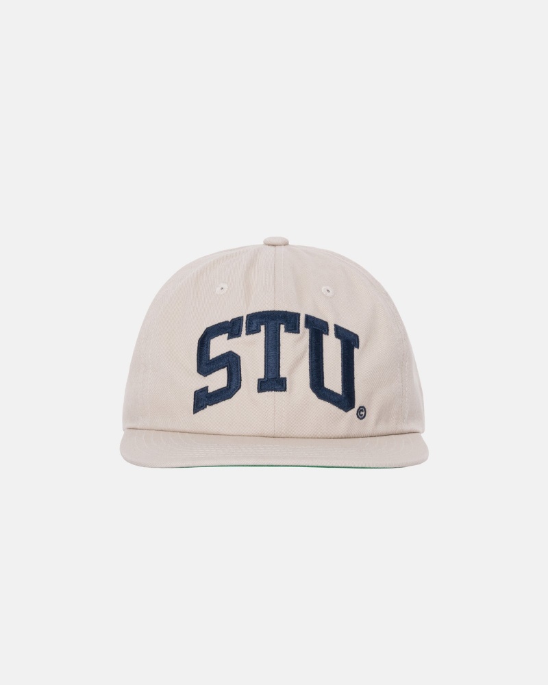 Stussy Mid-Depth Stu Arch Strapback Hatut Khaki | 36921-YXTB