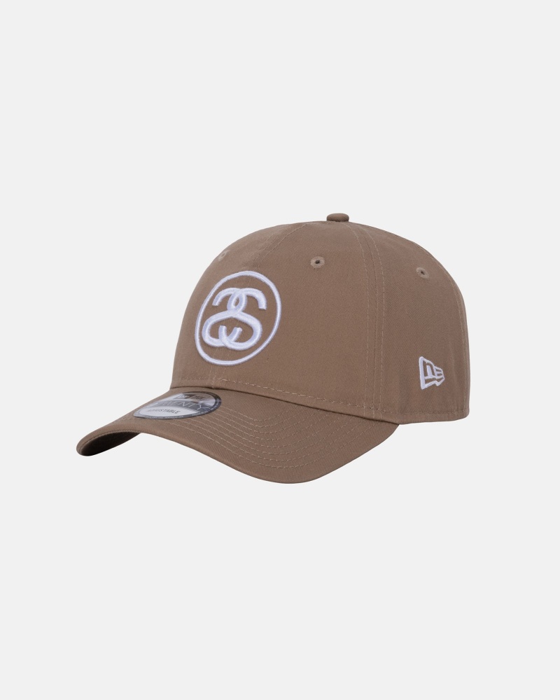 Stussy New Era 9twenty Ss Link Strapback Hatut Khaki | 52741-BOLX