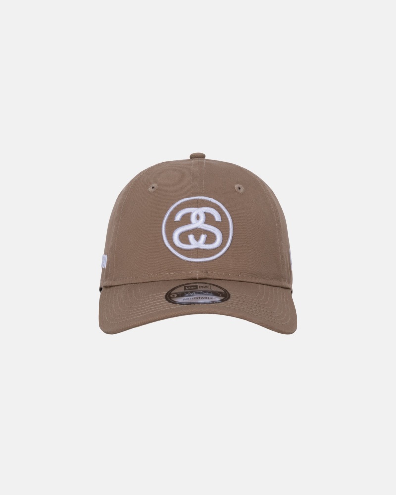 Stussy New Era 9twenty Ss Link Strapback Hatut Khaki | 52741-BOLX