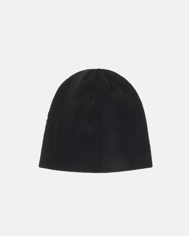 Stussy Skullcap Embossed Smooth Stock Hatut Mustat | 50726-WZED