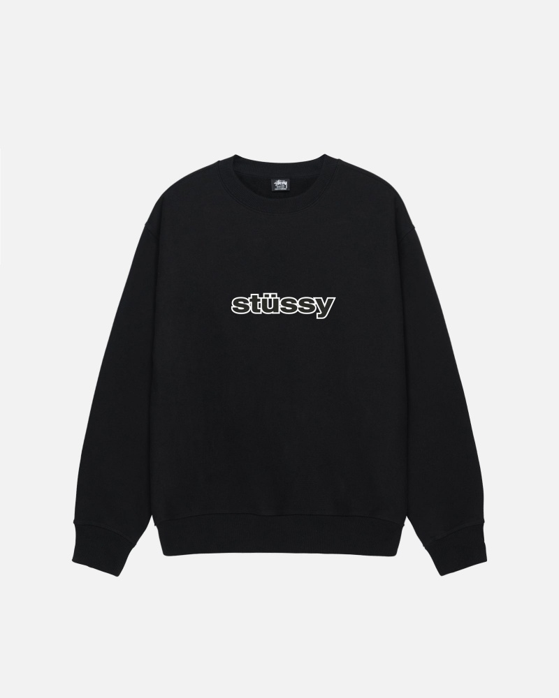 Stussy Ss-Link Crew Puserot Mustat | 07243-FGJK